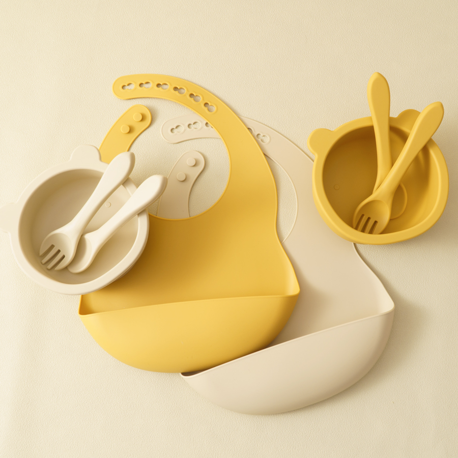 Baby Food Menu - Vajilla de silicona para niños, juego