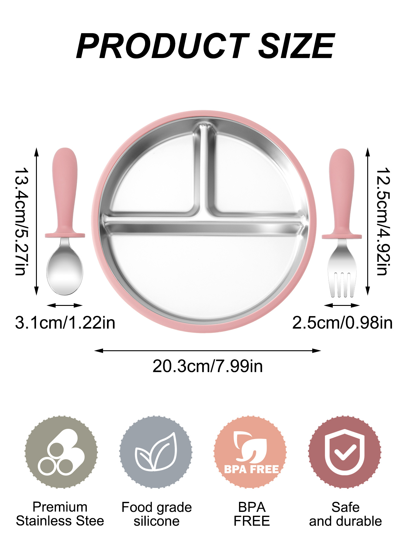 Plato de platos de acero inoxi - Baby Food Menu reseña y precio
